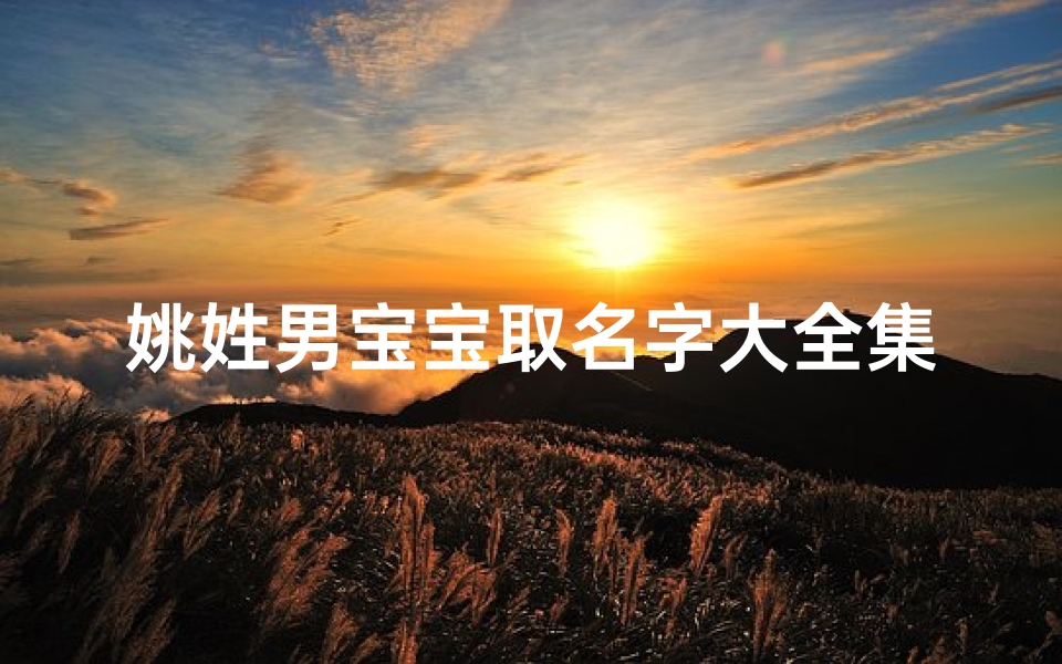姚姓男宝宝取名字大全集,传承千年文化的命名智慧