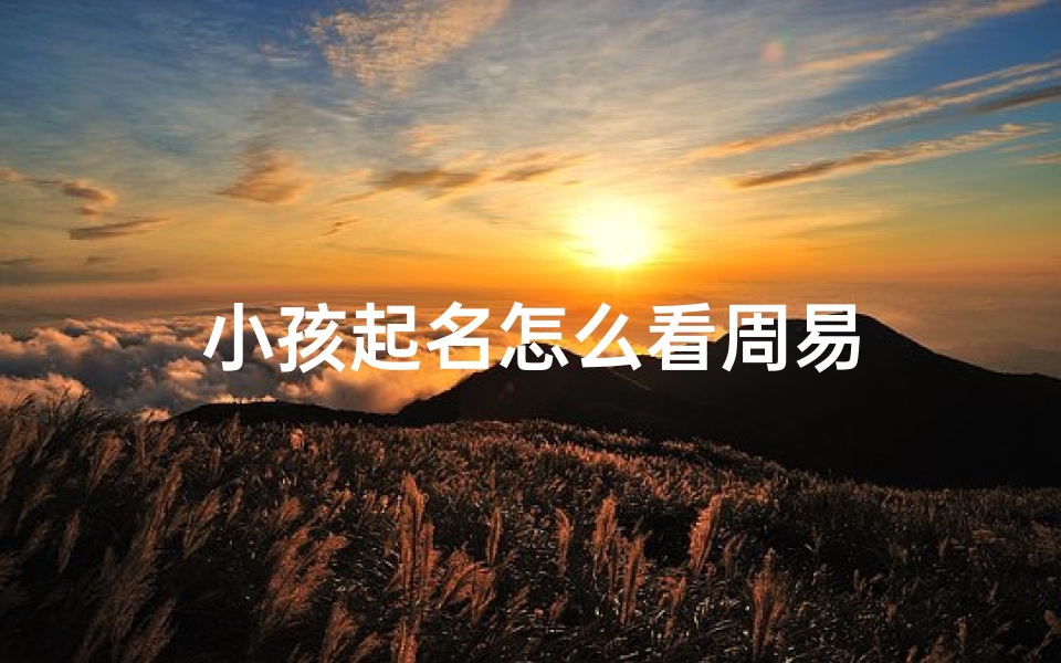 小孩起名怎么看周易