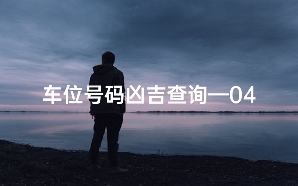 车位号码凶吉查询—047车位号:揭秘吉凶之谜,好运降临之地