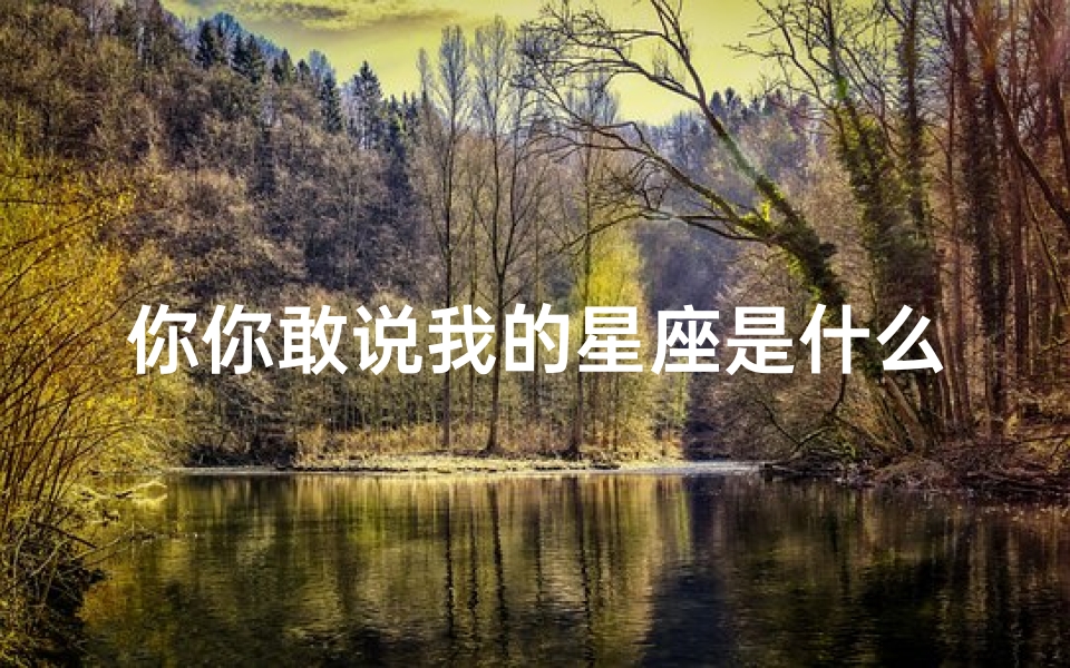你你敢说我的星座是什么(我是属于什么星座的 )