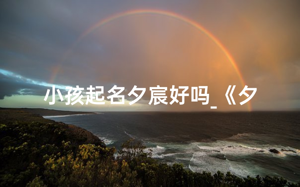 小孩起名夕宸好吗_《夕宸:闪耀星空下的璀璨童真》