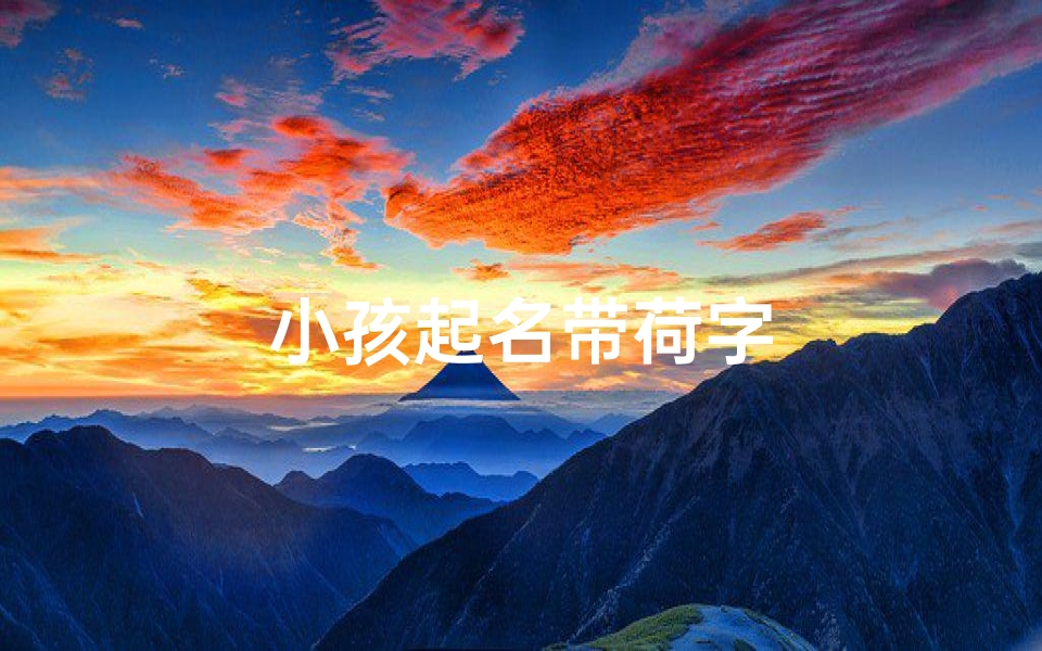 小孩起名带荷字