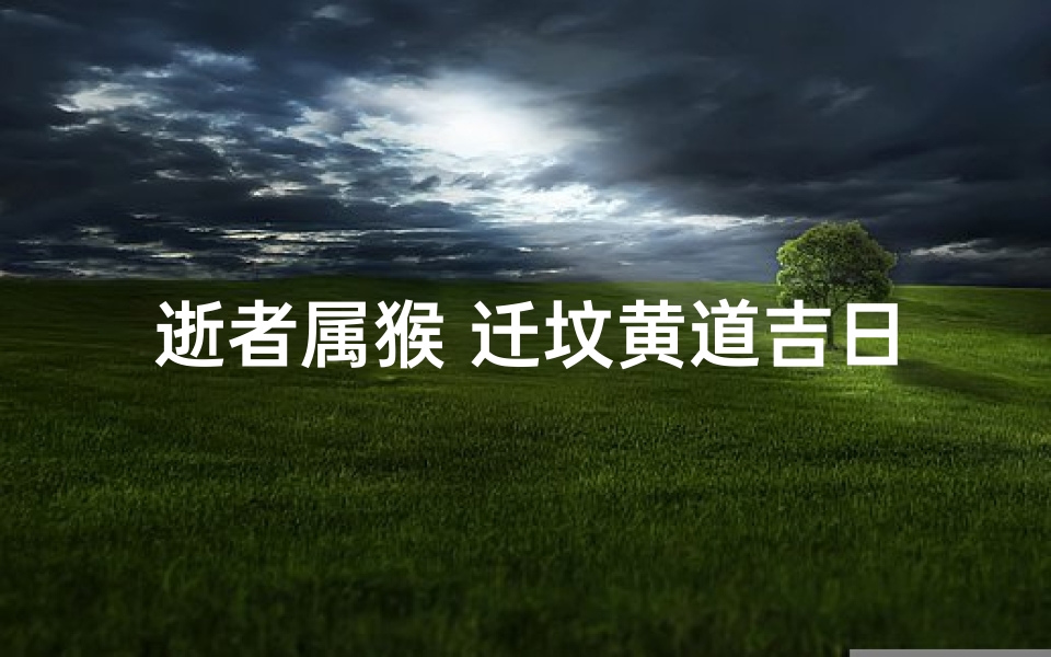 逝者属猴 迁坟黄道吉日
