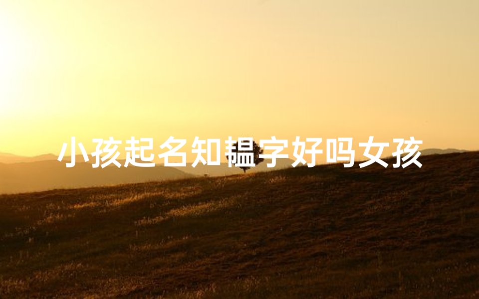 小孩起名知韫字好吗女孩