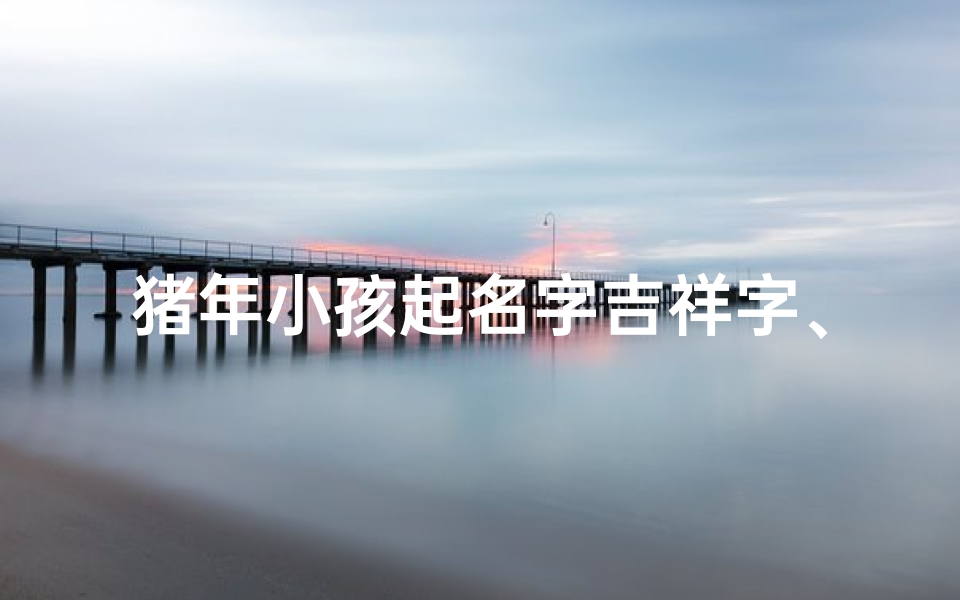 猪年小孩起名字吉祥字、猪年宝宝吉祥字:寓意美好,好运连连