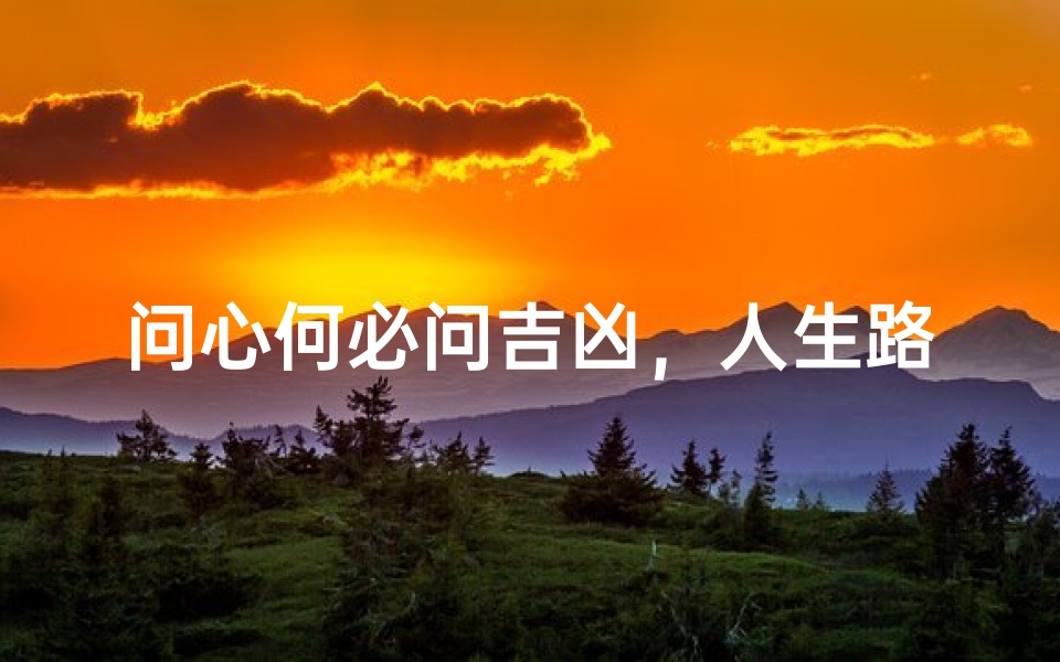 问心何必问吉凶,人生路在脚下行