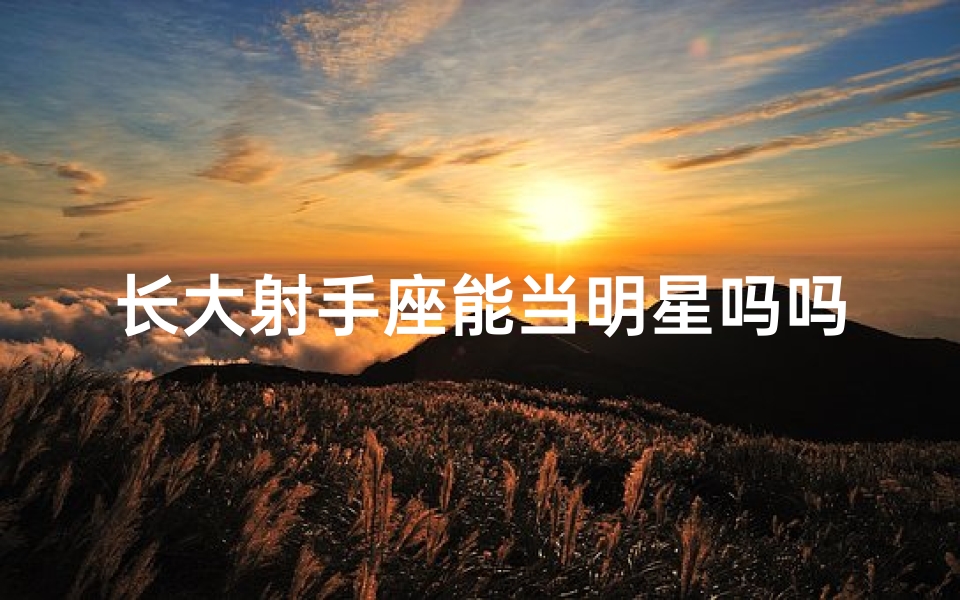 长大射手座能当明星吗吗,《射手座长大能否星光熠熠?揭秘明星之路》