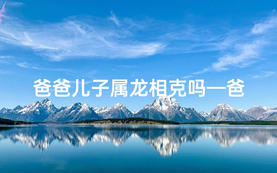 爸爸儿子属龙相克吗—爸爸属龙儿子属龙好吗?