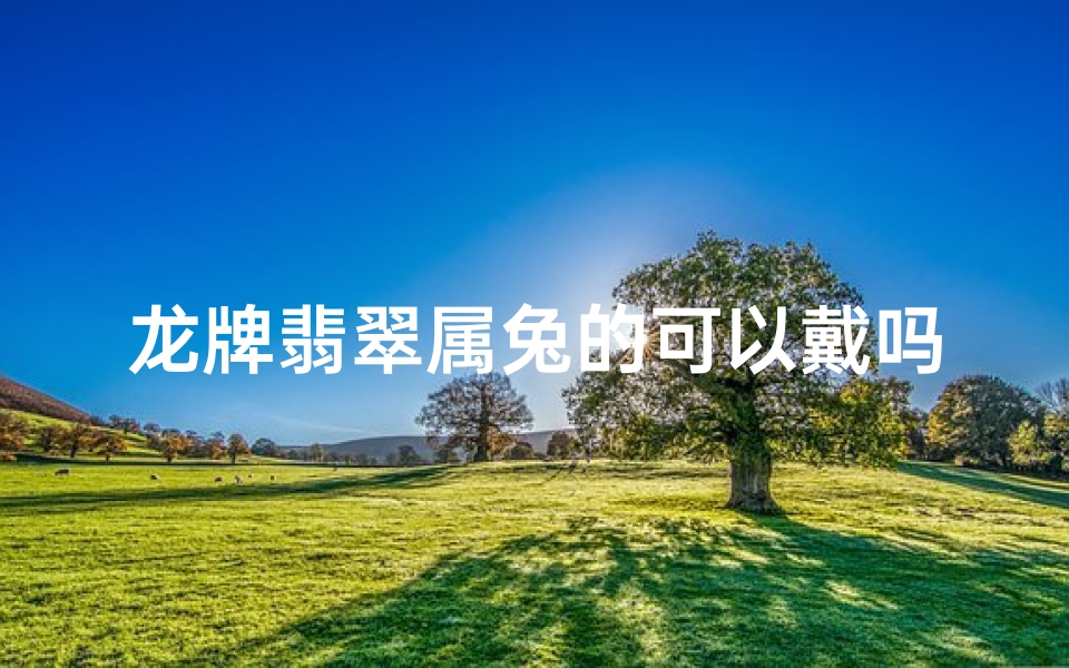 龙牌翡翠属兔的可以戴吗