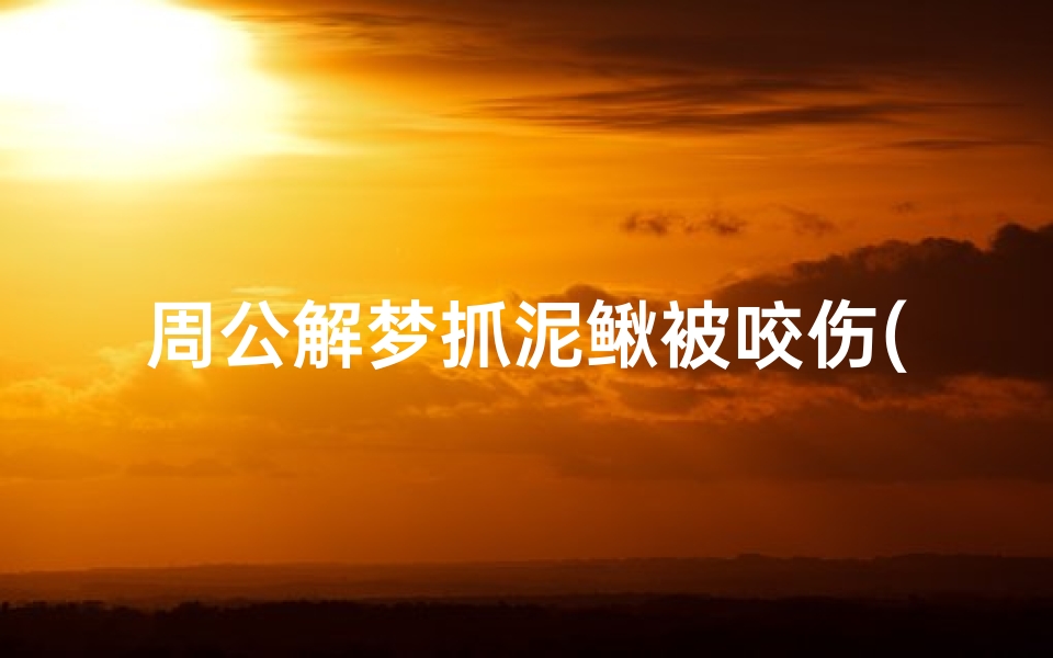 周公解梦抓泥鳅被咬伤(梦见捉泥鳅被蛇咬了)