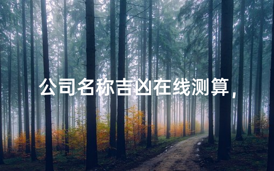 公司名称吉凶在线测算，企业命名与运势关联性解析