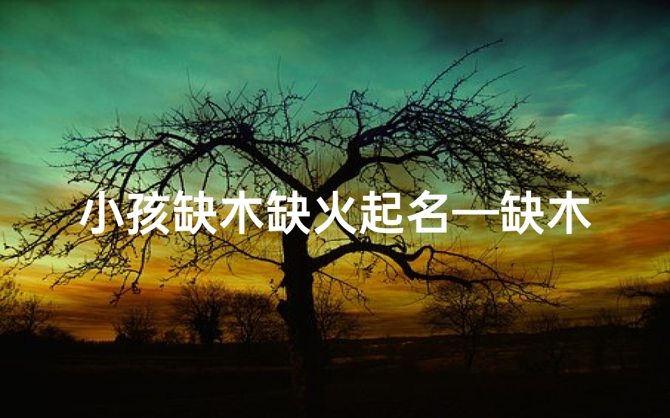 小孩缺木缺火起名—缺木缺火的男孩小名大全