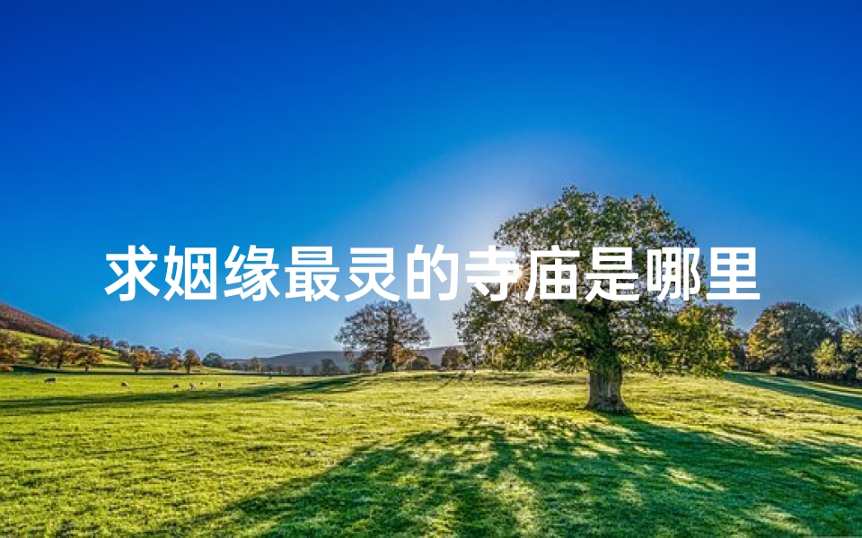 求姻缘最灵的寺庙是哪里、姻缘圣地:探寻最灵验的求姻缘寺庙