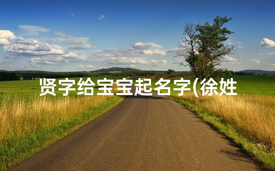 贤字给宝宝起名字(徐姓起名贤字辈的名字得分最高 )