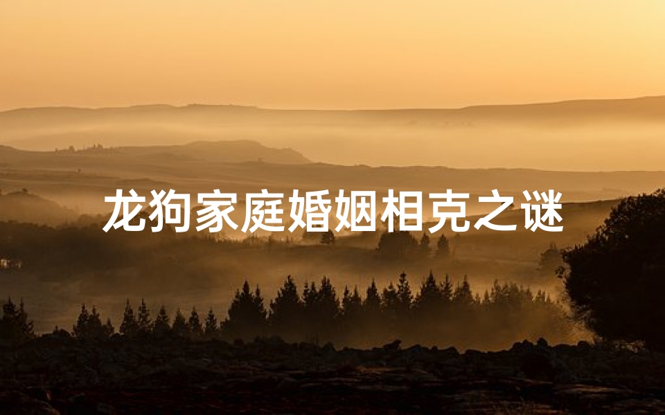 龙狗家庭婚姻相克之谜