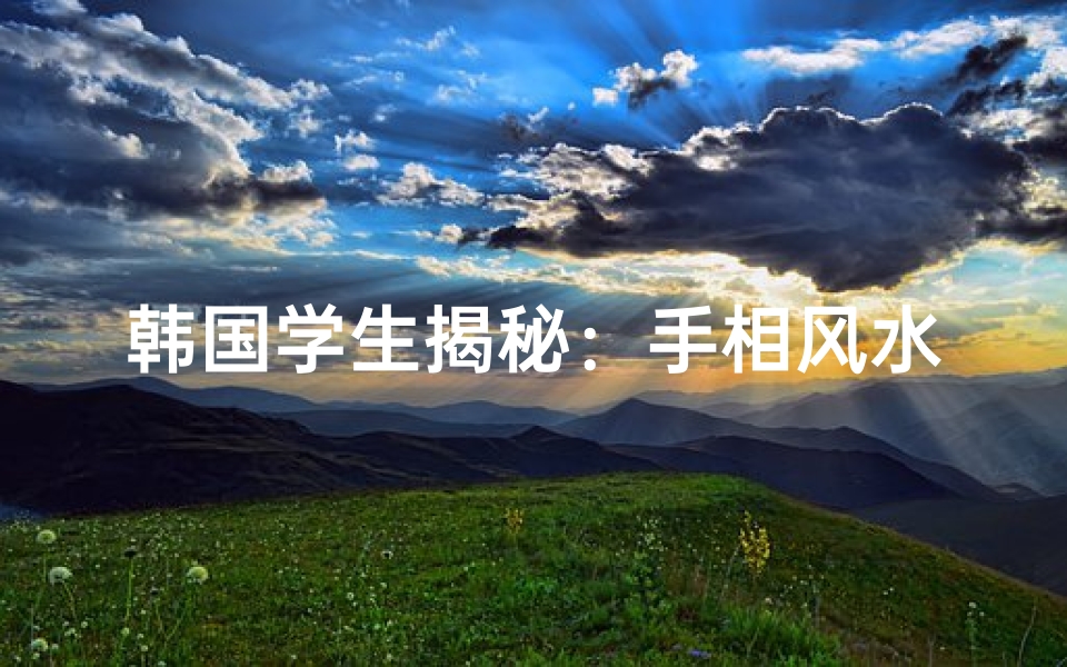 韩国学生揭秘:手相风水真的存在吗?