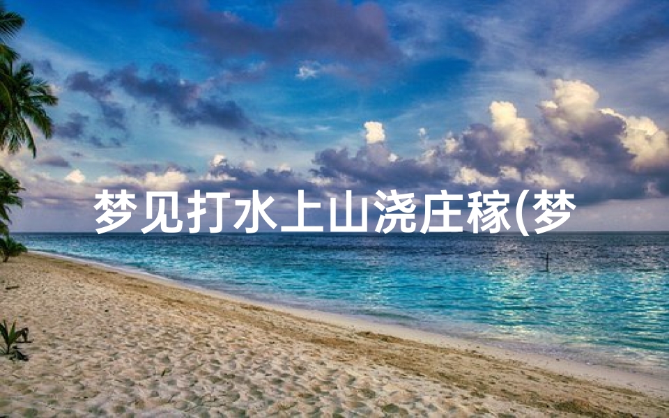 梦见打水上山浇庄稼(梦见用水浇庄家)