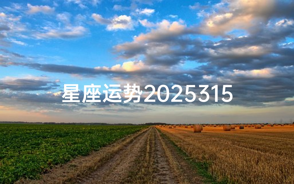 星座运势2025315射手座