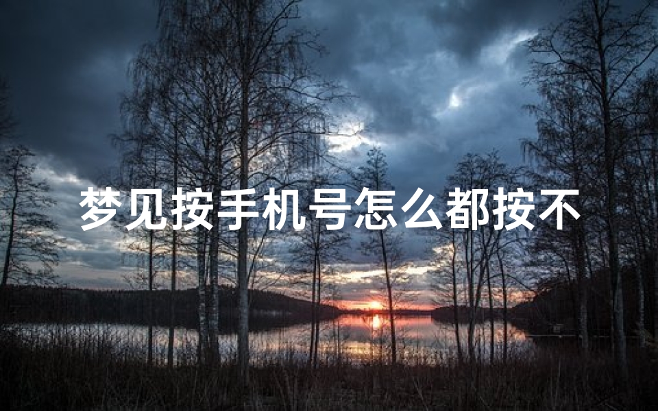 梦见按手机号怎么都按不对是仙家(做梦按手机电话按不对)
