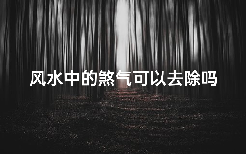 风水中的煞气可以去除吗—风水煞气能否化解?有效方法揭秘
