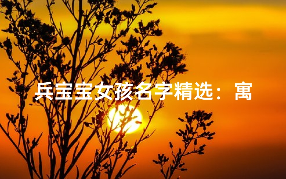 兵宝宝女孩名字精选:寓意勇敢与美丽的名字大全