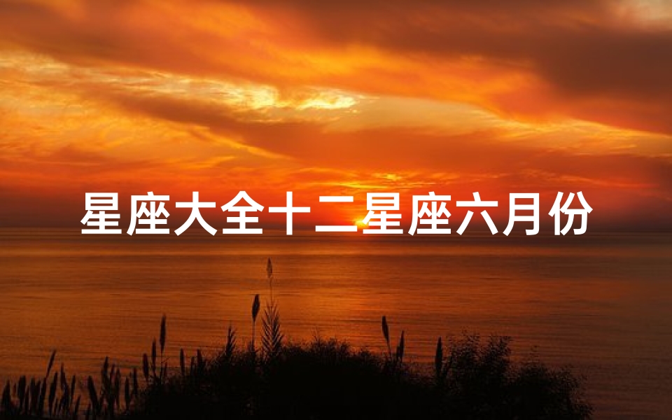 星座大全十二星座六月份运势