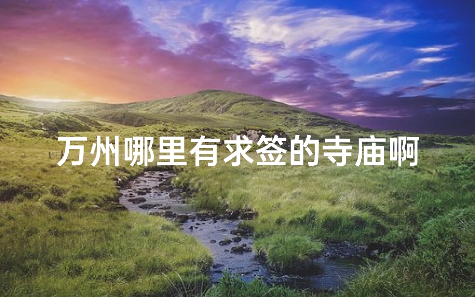 万州哪里有求签的寺庙啊(万州弥陀禅院可以求签吗)