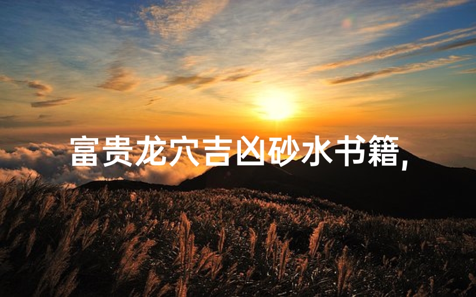 富贵龙穴吉凶砂水书籍,《富贵龙穴吉凶砂水秘籍解析》