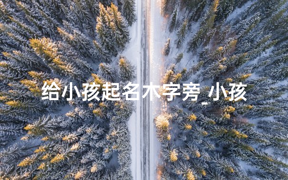 给小孩起名木字旁_小孩起名木字旁大全