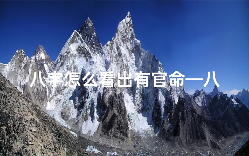 八字怎么看出有官命—八字怎么看出有官命的人
