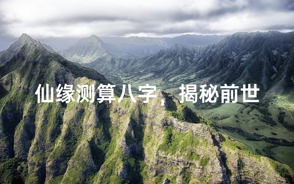 仙缘测算八字,揭秘前世今生的神秘联系