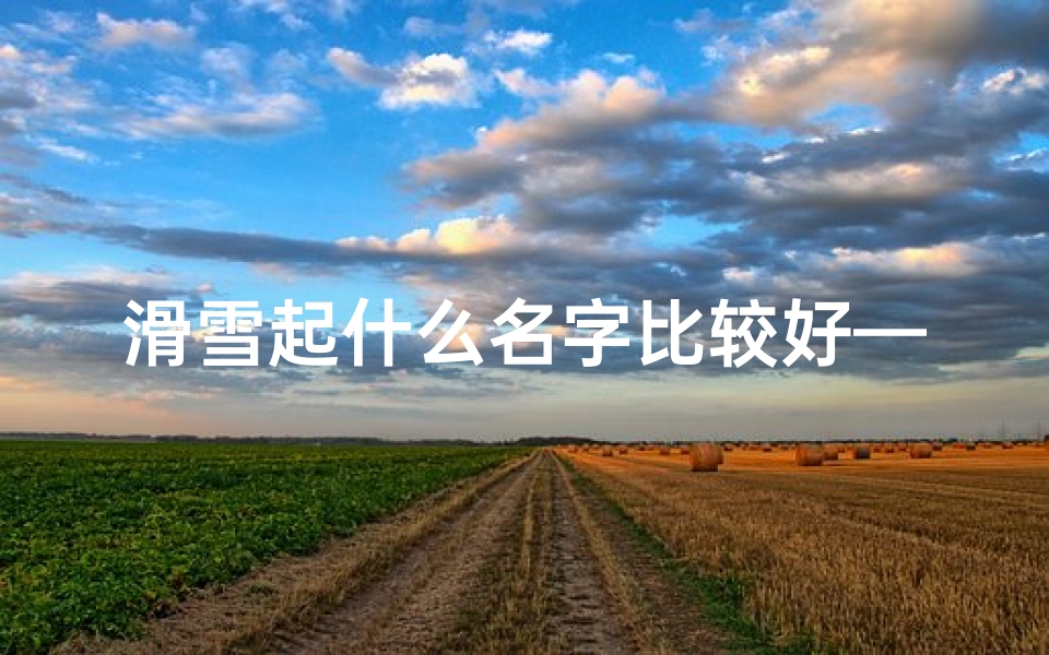 滑雪起什么名字比较好—《滑雪怀中宝宝，温馨命名大揭秘》