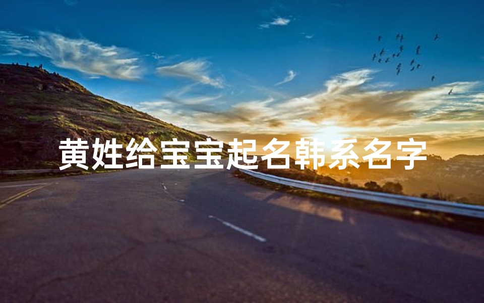 黄姓给宝宝起名韩系名字(黄姓女孩名字)