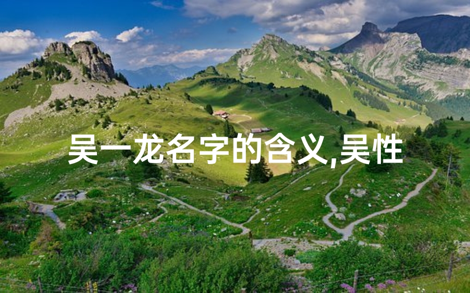 吴一龙名字的含义,吴性龙宝宝取名:吴一诺,寓意美好未来-海瑞算卦网