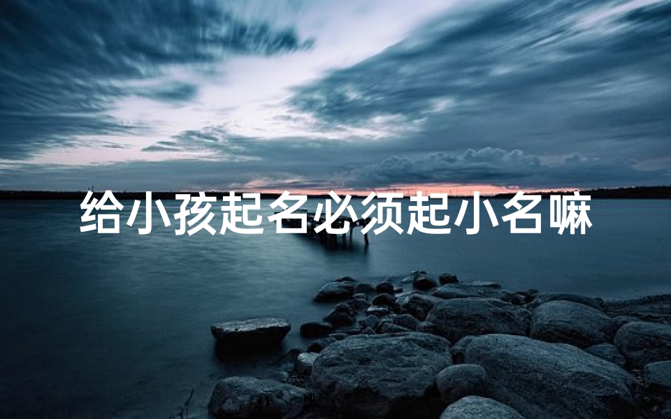 给小孩起名必须起小名嘛_小孩要起小名吗