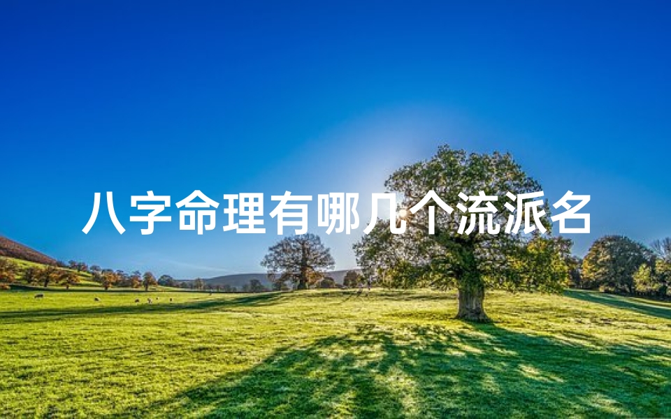八字命理有哪几个流派名称(八字命理四大流派揭秘)