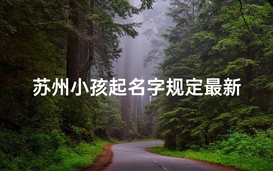苏州小孩起名字规定最新版_苏州小孩命名新规出炉:家长取名需遵守哪些规定?