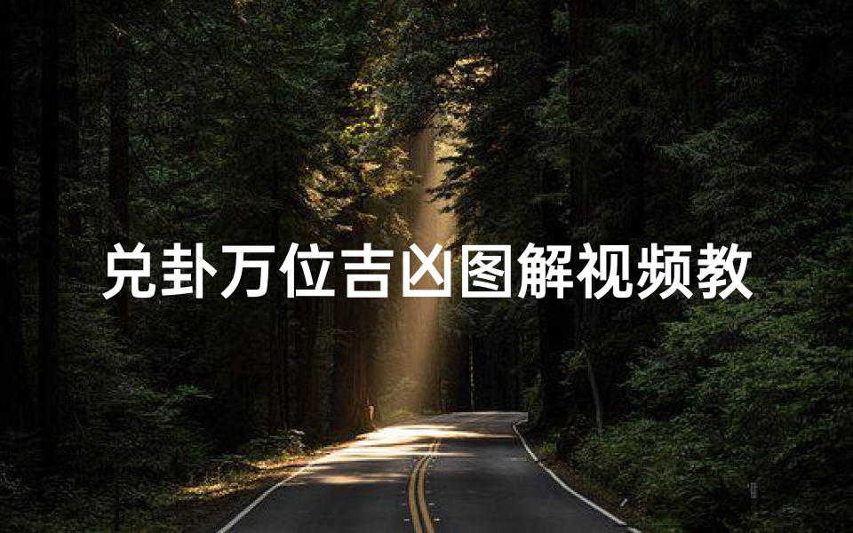 兑卦万位吉凶图解视频教程_《兑卦万位吉凶图解:揭秘财运运势秘籍》