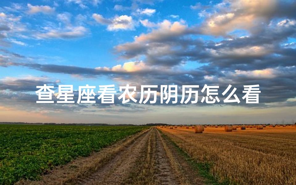查星座看农历阴历怎么看(阴历生日怎么查星座)