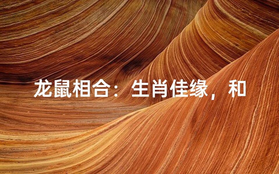 龙鼠相合:生肖佳缘,和谐共生
