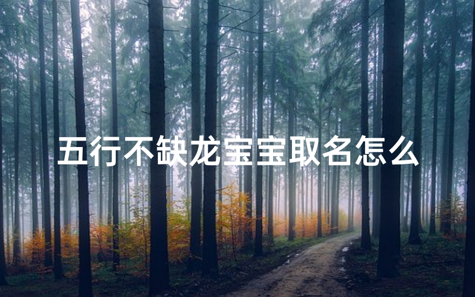 五行不缺龙宝宝取名怎么取