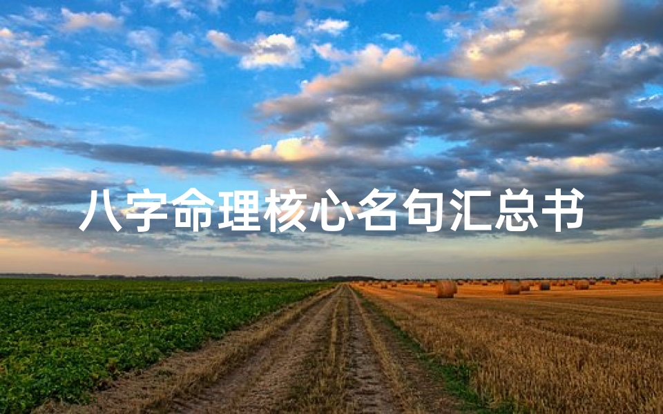 八字命理核心名句汇总书;《八字命理精华:名句汇总秘籍解密》