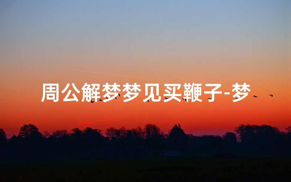 周公解梦梦见买鞭子-梦见买皮鞭