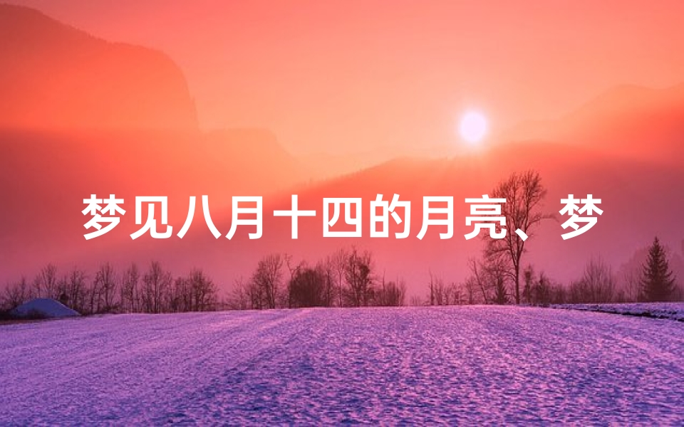 梦见八月十四的月亮、梦见八月十四的月亮什么预兆
