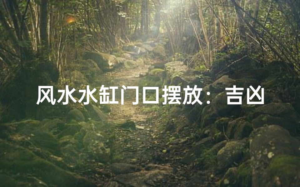 风水水缸门口摆放:吉凶辨析与适宜性探讨