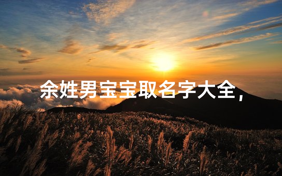 余姓男宝宝取名字大全,彰显文化底蕴的命名指南