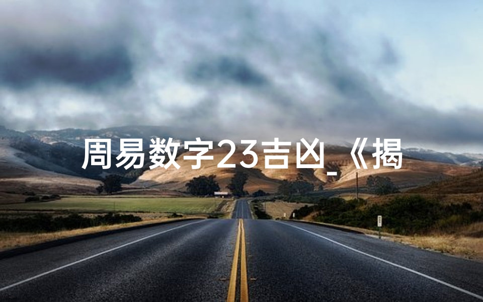 周易数字23吉凶_《揭秘23号码数理:吉凶运势大揭秘》