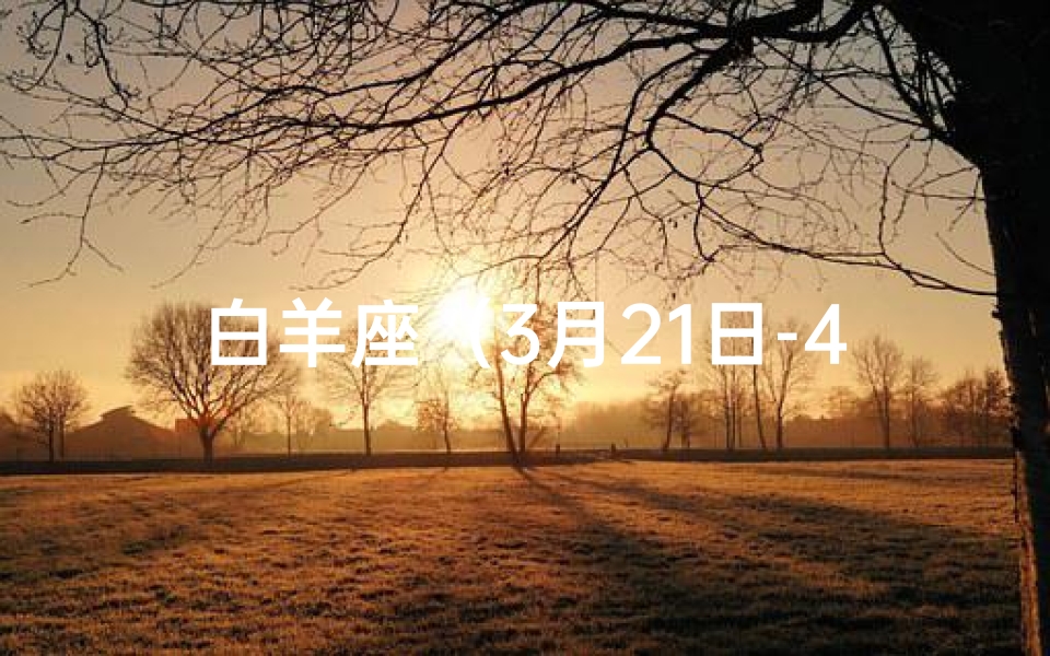 白羊座(3月21日-4月19日)