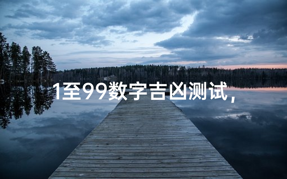 1至99数字吉凶测试,数字能量学解析与应用