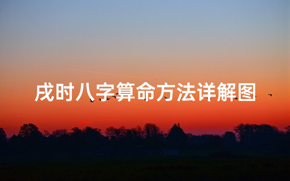 戌时八字算命方法详解图(生辰八字算命运)